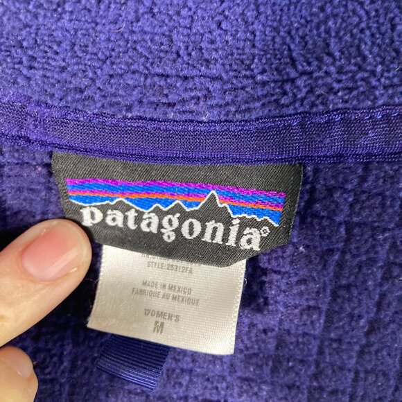Womens Vtg Patagonia R1 Polartec Regulator Full Zip Jacket M Purple Polyester - Picture 6 of 11